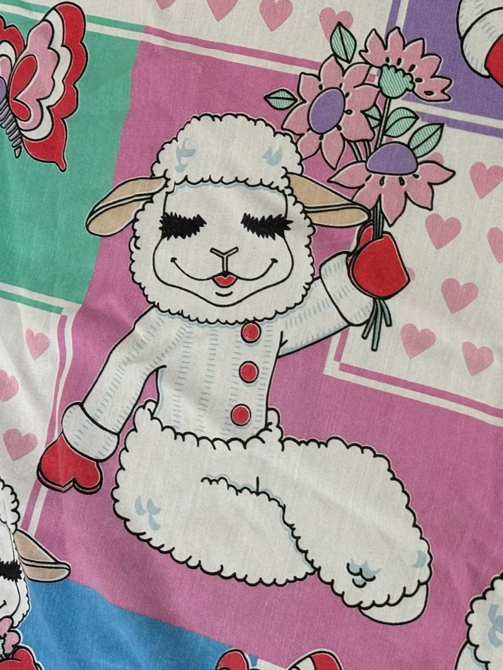Shari Lewis 1993 Lamb Chop vintage fitted bed sheet for twin bed